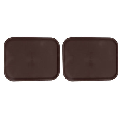 2Pcs Fast Food Tray Stackable Rectangular Light Weight Anti Slip PP Food Service Tray for Restaurants V1294-YM0523-3118220048513