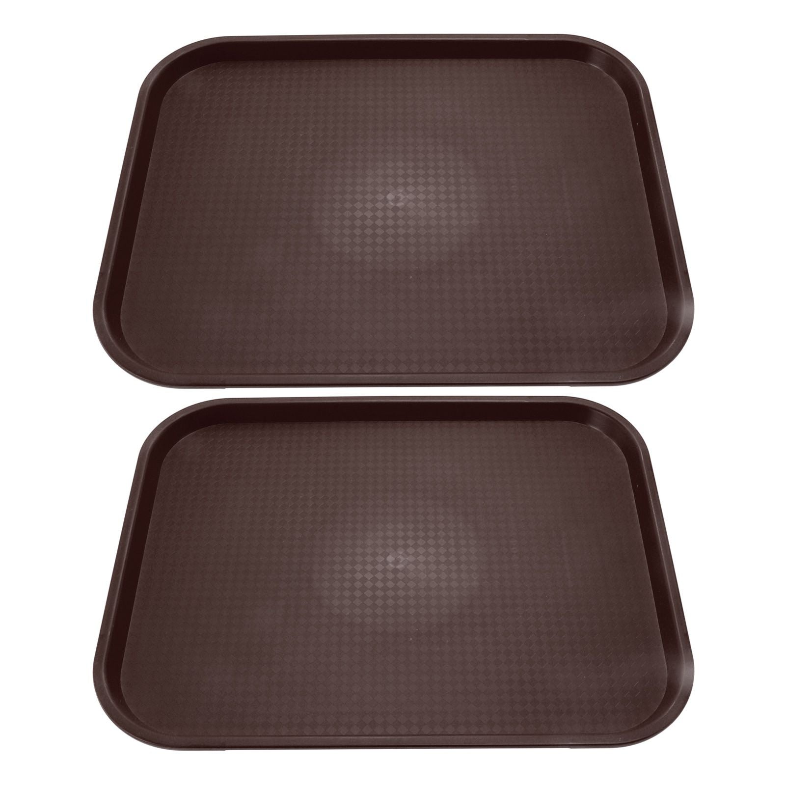 2Pcs Fast Food Tray Stackable Rectangular Light Weight Anti Slip PP Food Service Tray for Restaurants V1294-YM0523-3118220048513