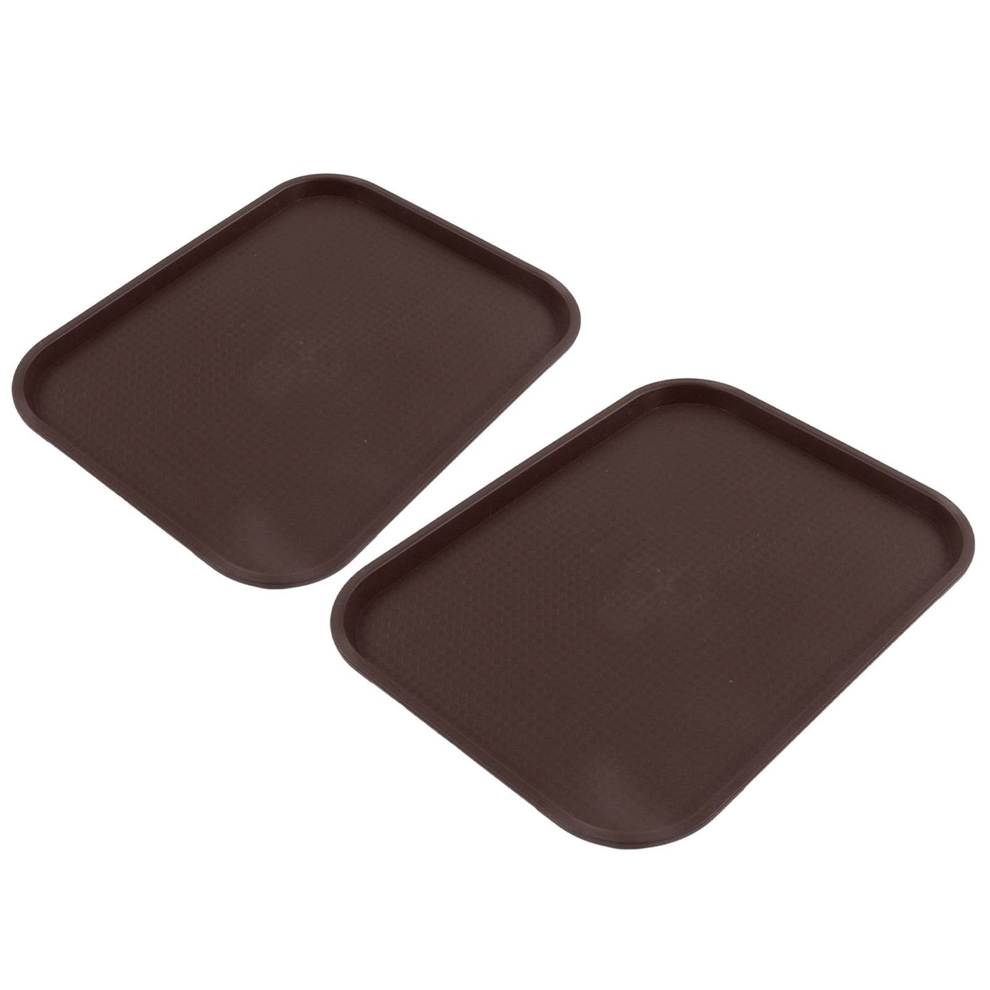 2Pcs Fast Food Tray Stackable Rectangular Light Weight Anti Slip PP Food Service Tray for Restaurants V1294-YM0523-3118220048513