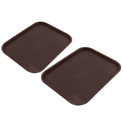 2Pcs Fast Food Tray Stackable Rectangular Light Weight Anti Slip PP Food Service Tray for Restaurants V1294-YM0523-3118220048513
