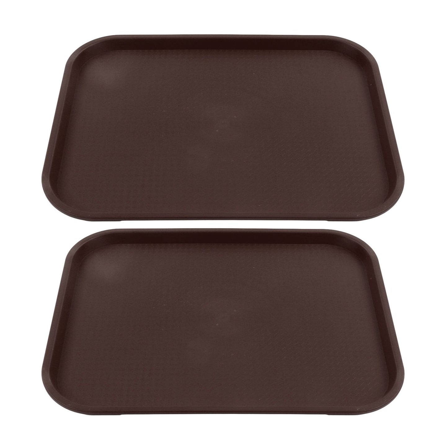 2Pcs Fast Food Tray Stackable Rectangular Light Weight Anti Slip PP Food Service Tray for Restaurants V1294-YM0523-3118220048513