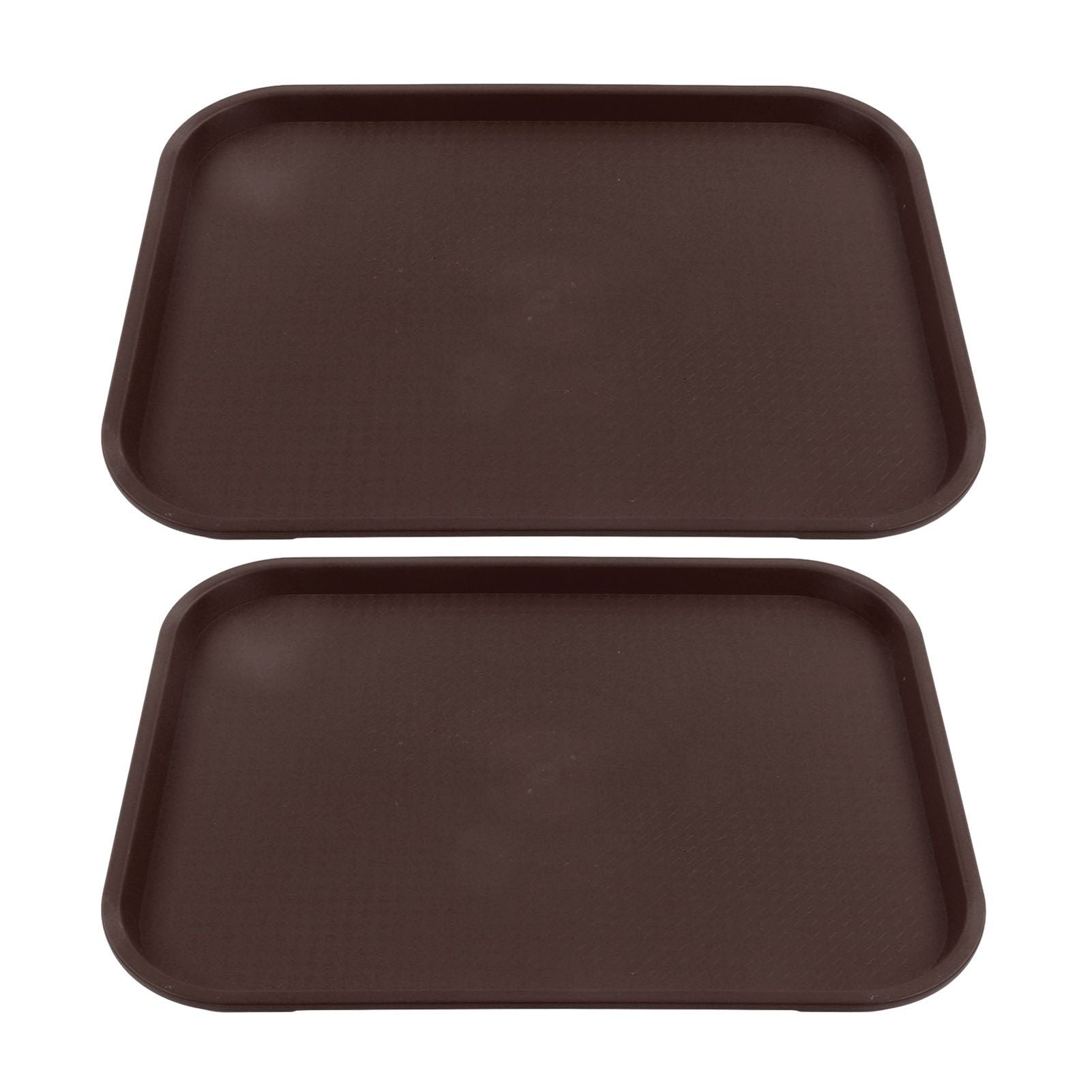2Pcs Fast Food Tray Stackable Rectangular Light Weight Anti Slip PP Food Service Tray for Restaurants V1294-YM0523-3118220048513