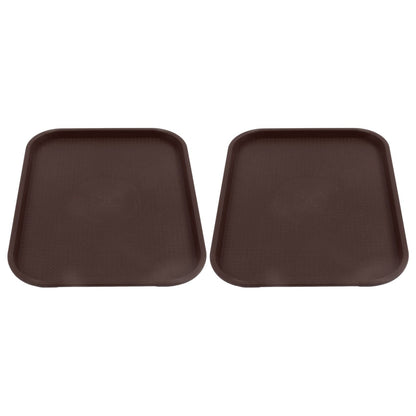 2Pcs Fast Food Tray Stackable Rectangular Light Weight Anti Slip PP Food Service Tray for Restaurants V1294-YM0523-3118220048513