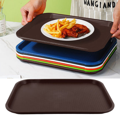 2Pcs Fast Food Tray Stackable Rectangular Light Weight Anti Slip PP Food Service Tray for Restaurants V1294-YM0523-3118220048513