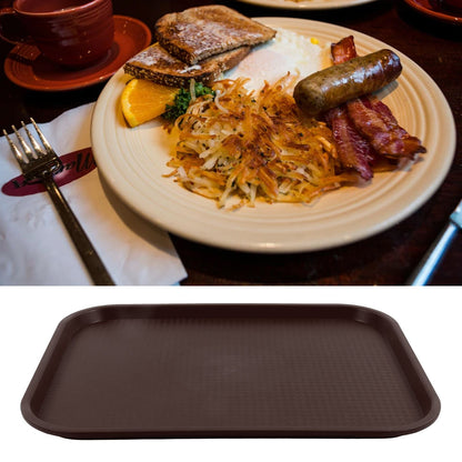 2Pcs Fast Food Tray Stackable Rectangular Light Weight Anti Slip PP Food Service Tray for Restaurants V1294-YM0523-3118220048513