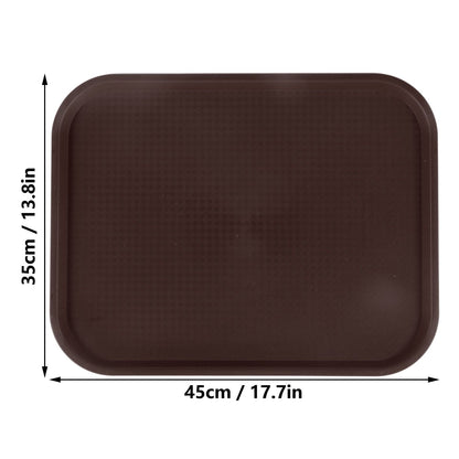 2Pcs Fast Food Tray Stackable Rectangular Light Weight Anti Slip PP Food Service Tray for Restaurants V1294-YM0523-3118220048513