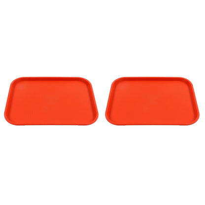 2Pcs Fast Food Tray Stackable Rectangular Light Weight Anti Slip PP Food Service Tray for Restaurants V1294-YM0523-3118220048514