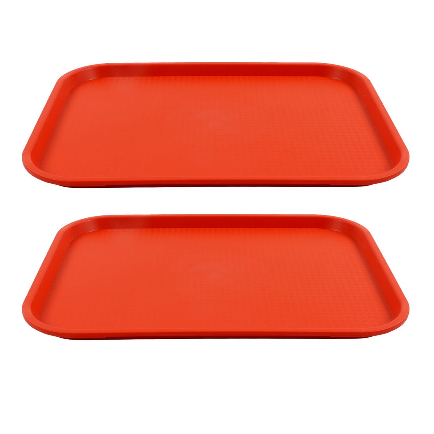 2Pcs Fast Food Tray Stackable Rectangular Light Weight Anti Slip PP Food Service Tray for Restaurants V1294-YM0523-3118220048514