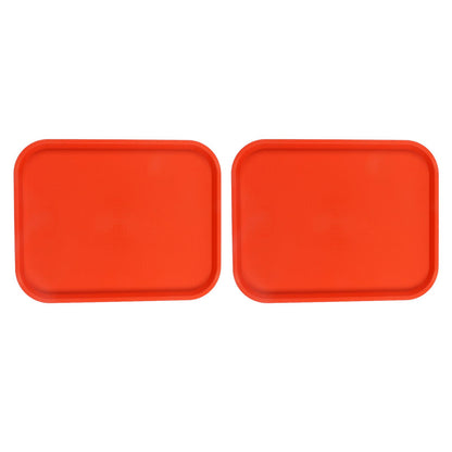 2Pcs Fast Food Tray Stackable Rectangular Light Weight Anti Slip PP Food Service Tray for Restaurants V1294-YM0523-3118220048514