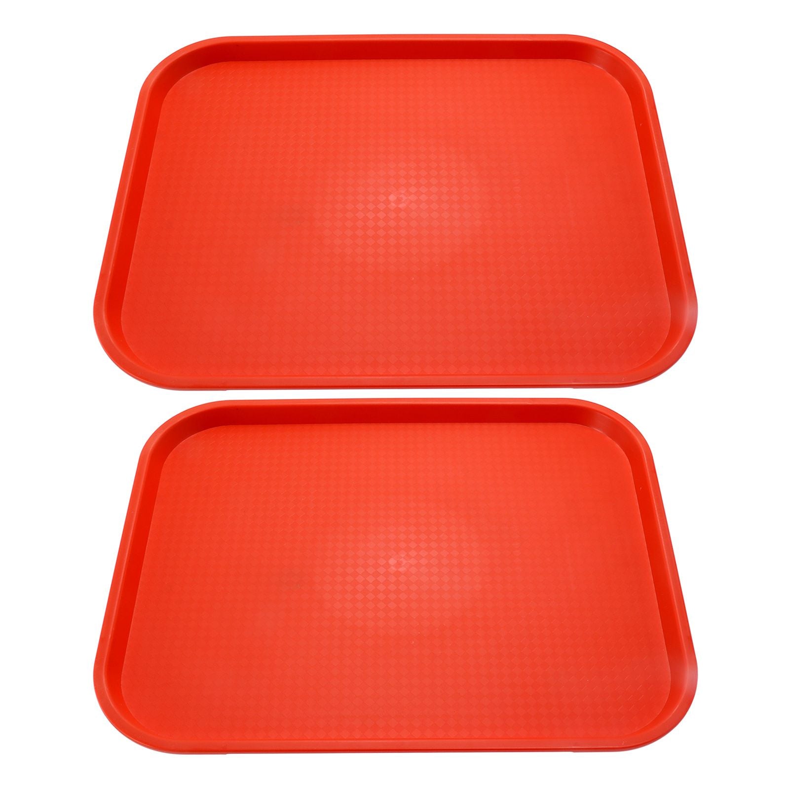 2Pcs Fast Food Tray Stackable Rectangular Light Weight Anti Slip PP Food Service Tray for Restaurants V1294-YM0523-3118220048514