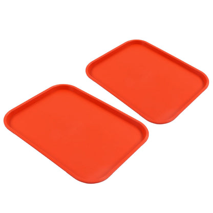 2Pcs Fast Food Tray Stackable Rectangular Light Weight Anti Slip PP Food Service Tray for Restaurants V1294-YM0523-3118220048514