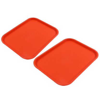 2Pcs Fast Food Tray Stackable Rectangular Light Weight Anti Slip PP Food Service Tray for Restaurants V1294-YM0523-3118220048514