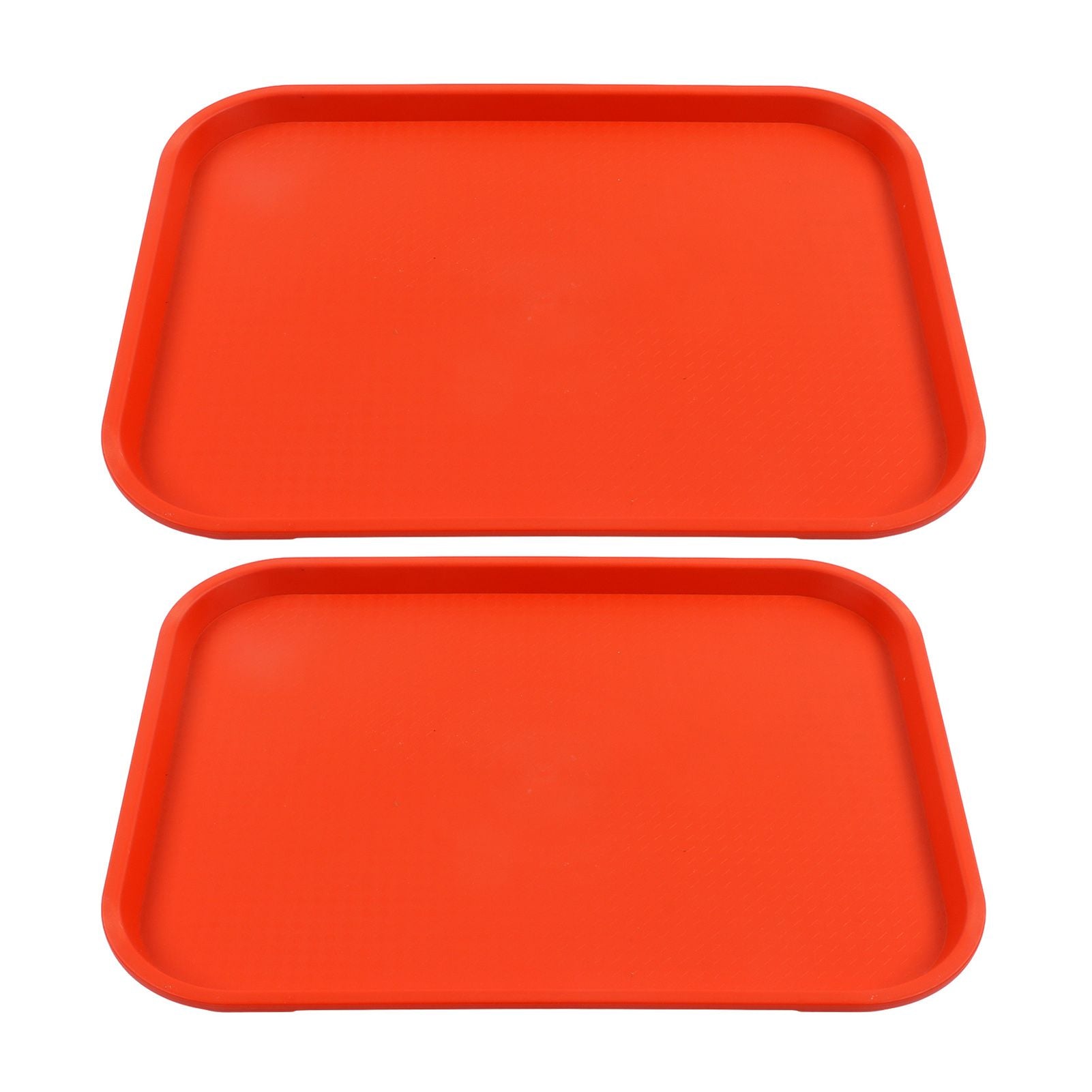 2Pcs Fast Food Tray Stackable Rectangular Light Weight Anti Slip PP Food Service Tray for Restaurants V1294-YM0523-3118220048514