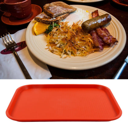 2Pcs Fast Food Tray Stackable Rectangular Light Weight Anti Slip PP Food Service Tray for Restaurants V1294-YM0523-3118220048514