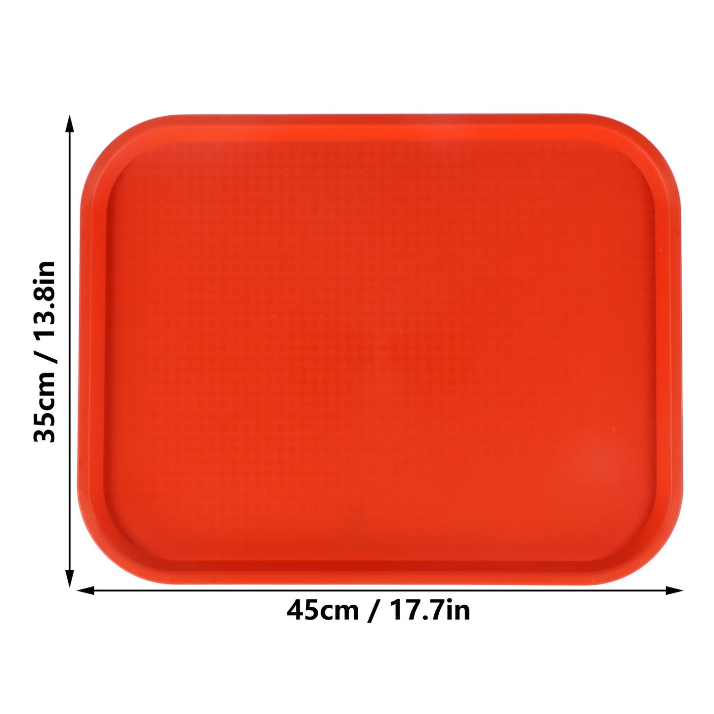 2Pcs Fast Food Tray Stackable Rectangular Light Weight Anti Slip PP Food Service Tray for Restaurants V1294-YM0523-3118220048514