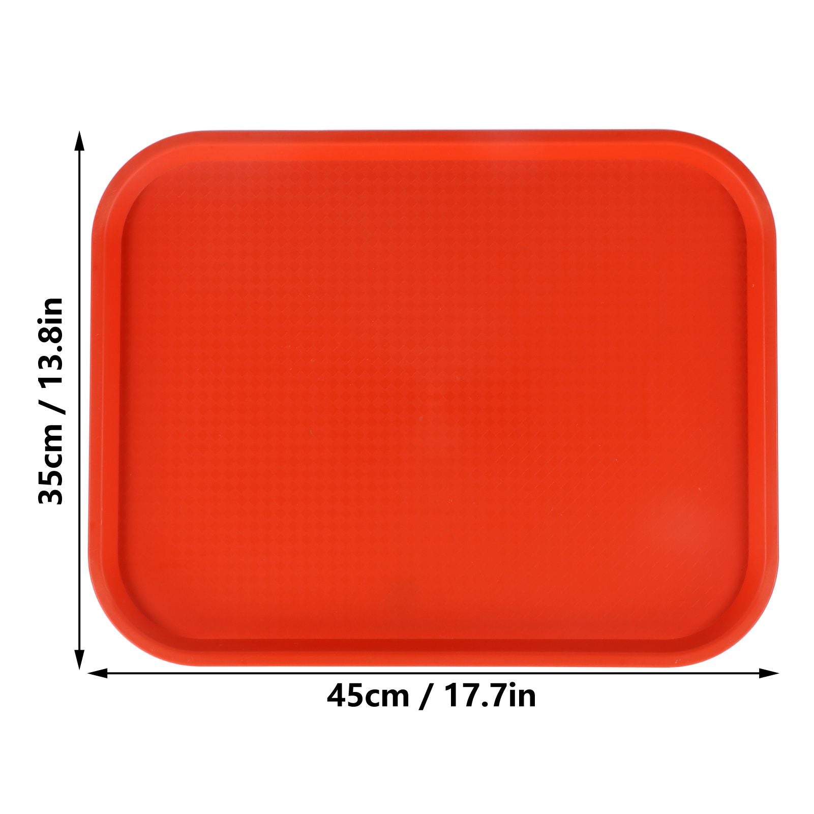 2Pcs Fast Food Tray Stackable Rectangular Light Weight Anti Slip PP Food Service Tray for Restaurants V1294-YM0523-3118220048514
