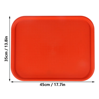 2Pcs Fast Food Tray Stackable Rectangular Light Weight Anti Slip PP Food Service Tray for Restaurants V1294-YM0523-3118220048514