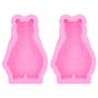 2Pcs Silicone Mold Cute Bear Shape Easy Demoulding Flexible Soft Baking Mold for DIY Cake Fondant Chocolate V1294-YM0523-3118220048811