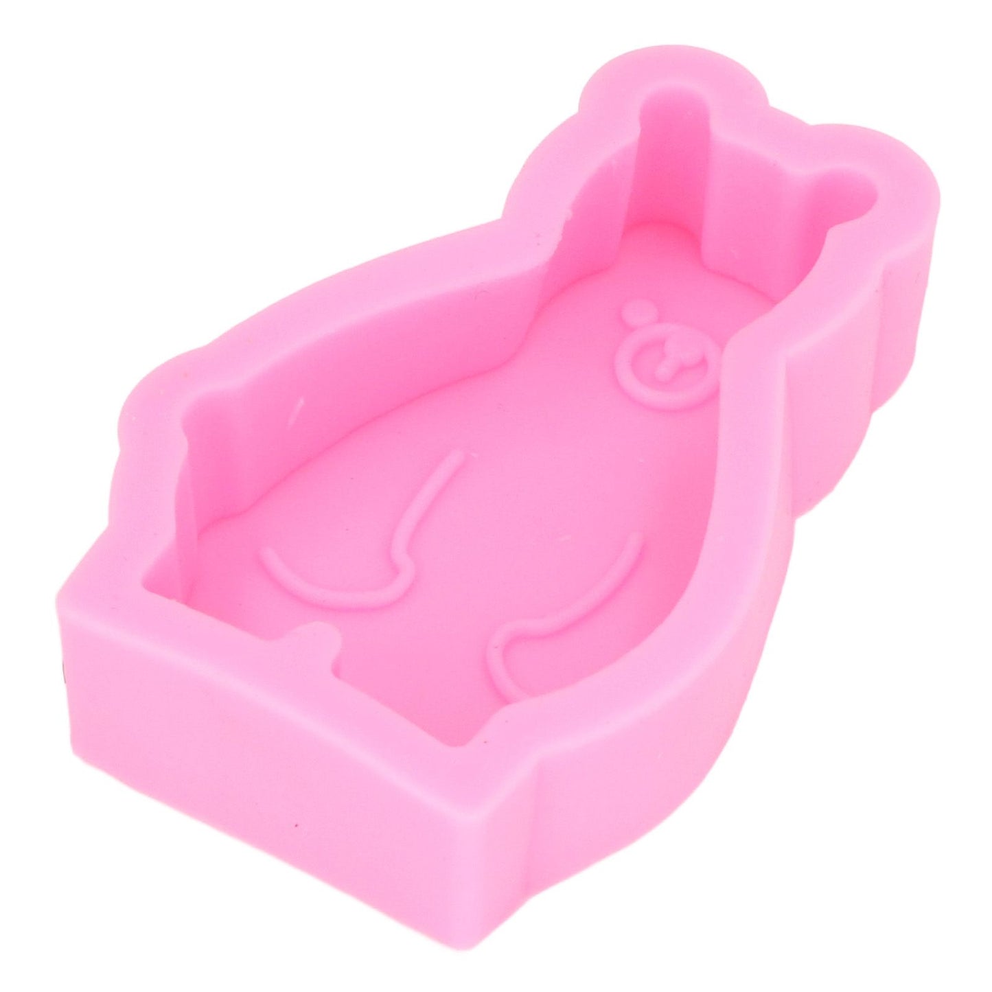 2Pcs Silicone Mold Cute Bear Shape Easy Demoulding Flexible Soft Baking Mold for DIY Cake Fondant Chocolate V1294-YM0523-3118220048811