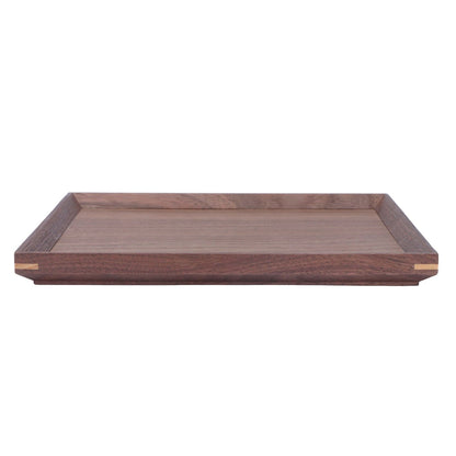 Wooden Tray Quadrate Shape Black Walnut Retro Classic Chinese Style Decorative Serving Tray for Tableware M V1294-YM0523-3118220049012