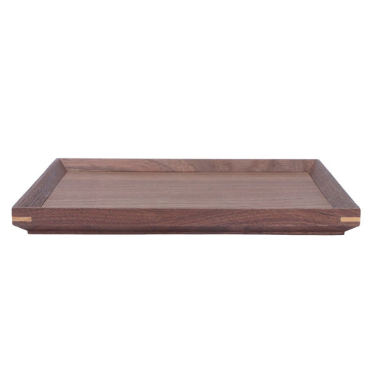 Wooden Tray Quadrate Shape Black Walnut Retro Classic Chinese Style Decorative Serving Tray for Tableware M V1294-YM0523-3118220049012