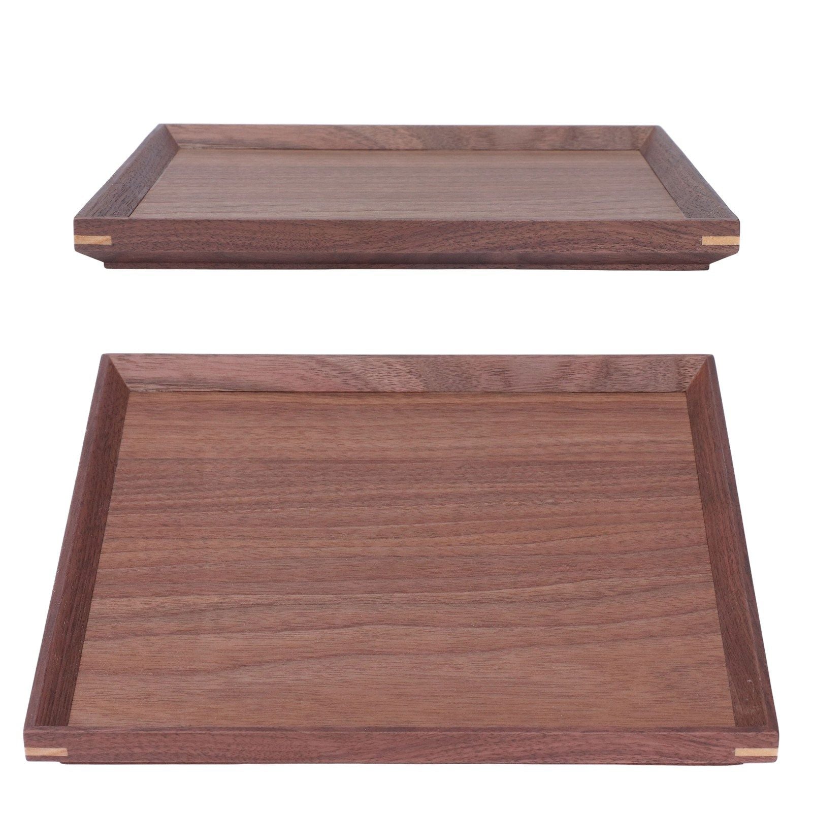 Wooden Tray Quadrate Shape Black Walnut Retro Classic Chinese Style Decorative Serving Tray for Tableware M V1294-YM0523-3118220049012