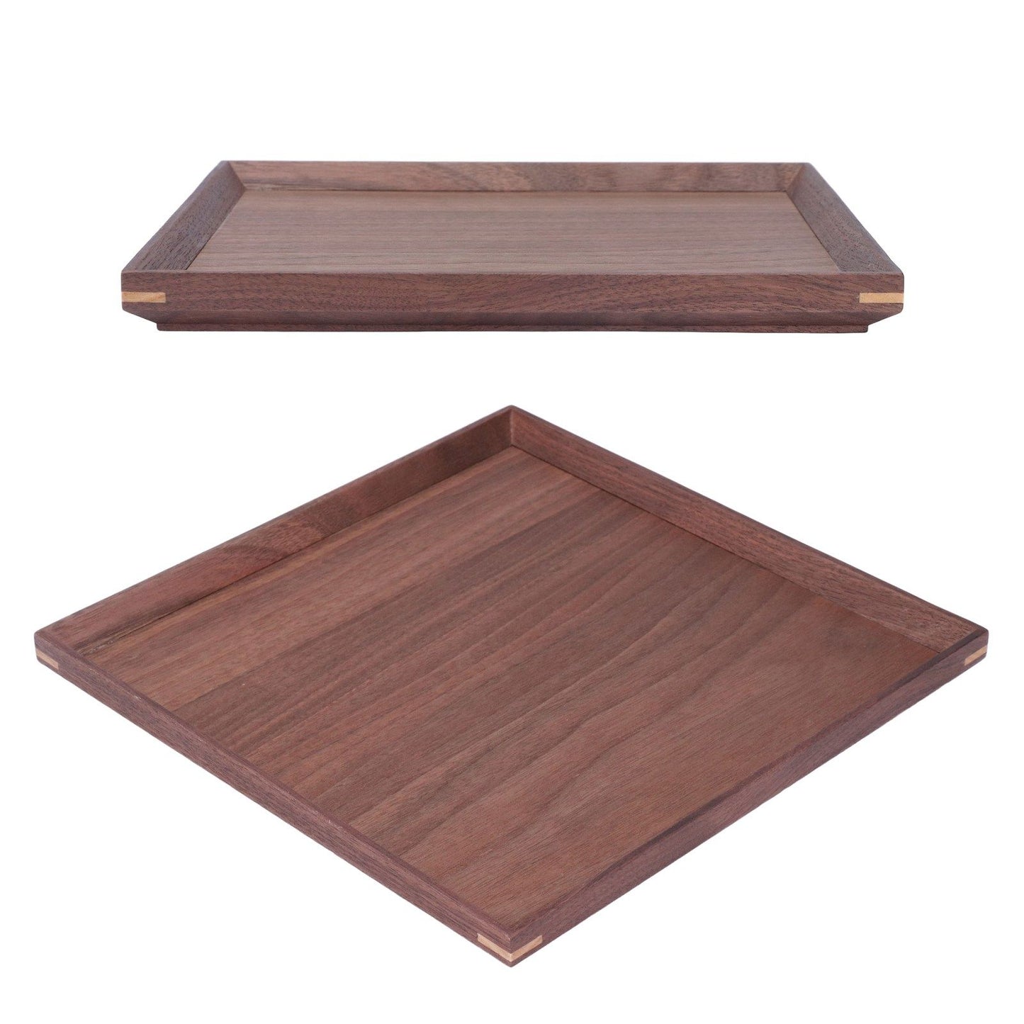 Wooden Tray Quadrate Shape Black Walnut Retro Classic Chinese Style Decorative Serving Tray for Tableware M V1294-YM0523-3118220049012