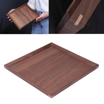 Wooden Tray Quadrate Shape Black Walnut Retro Classic Chinese Style Decorative Serving Tray for Tableware M V1294-YM0523-3118220049012