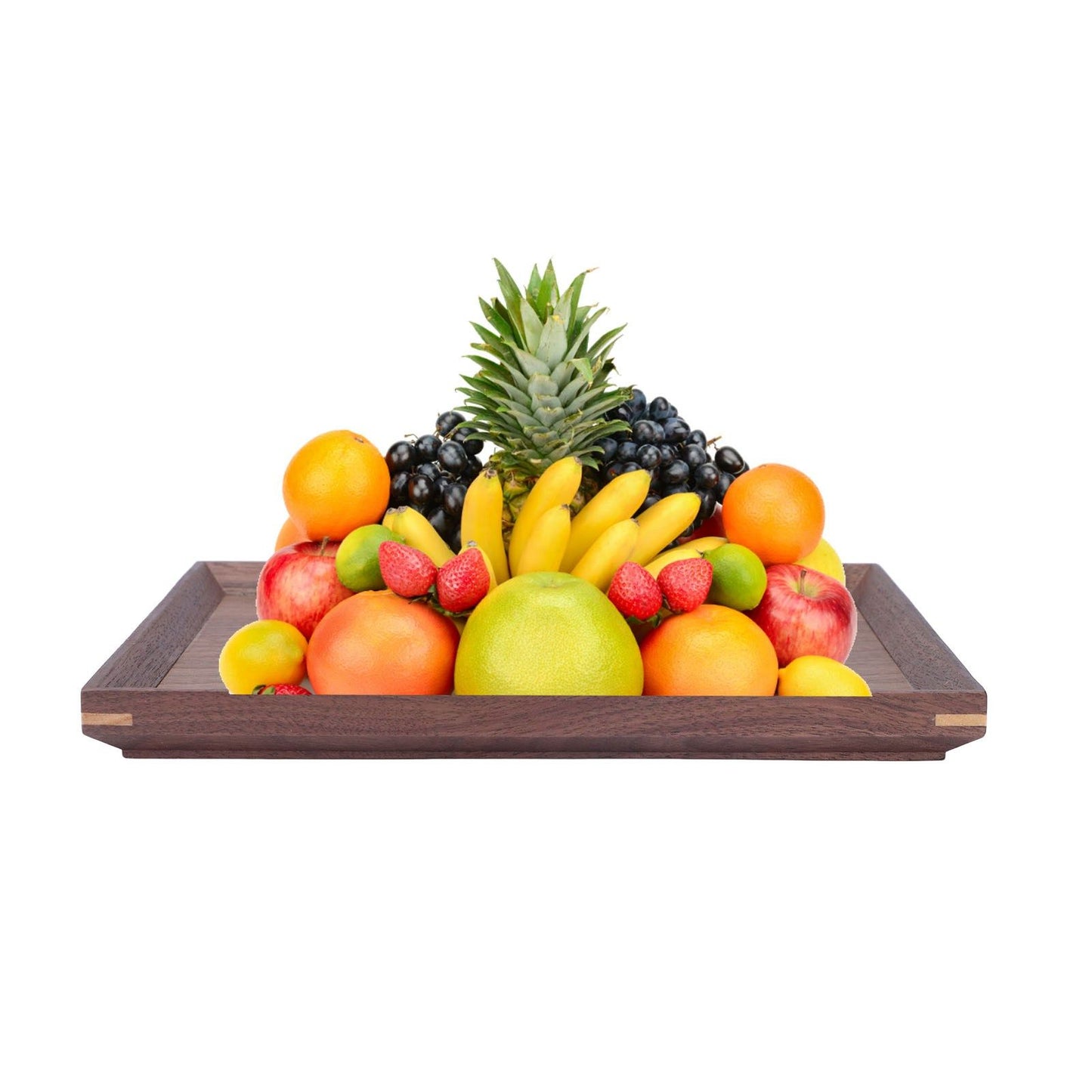 Wooden Tray Quadrate Shape Black Walnut Retro Classic Chinese Style Decorative Serving Tray for Tableware M V1294-YM0523-3118220049012