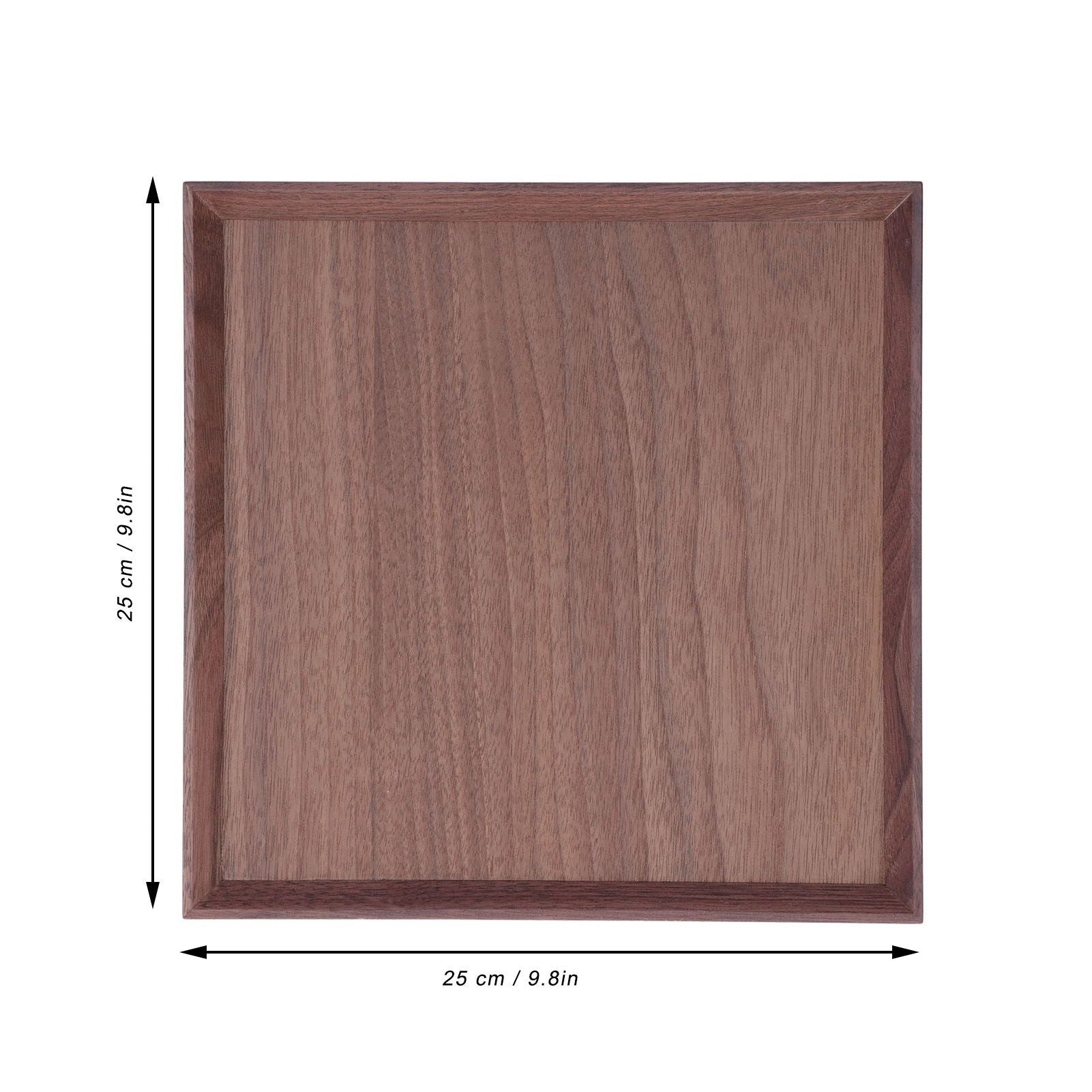 Wooden Tray Quadrate Shape Black Walnut Retro Classic Chinese Style Decorative Serving Tray for Tableware M V1294-YM0523-3118220049012