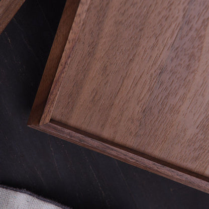 Wooden Tray Quadrate Shape Black Walnut Retro Classic Chinese Style Decorative Serving Tray for Tableware M V1294-YM0523-3118220049012