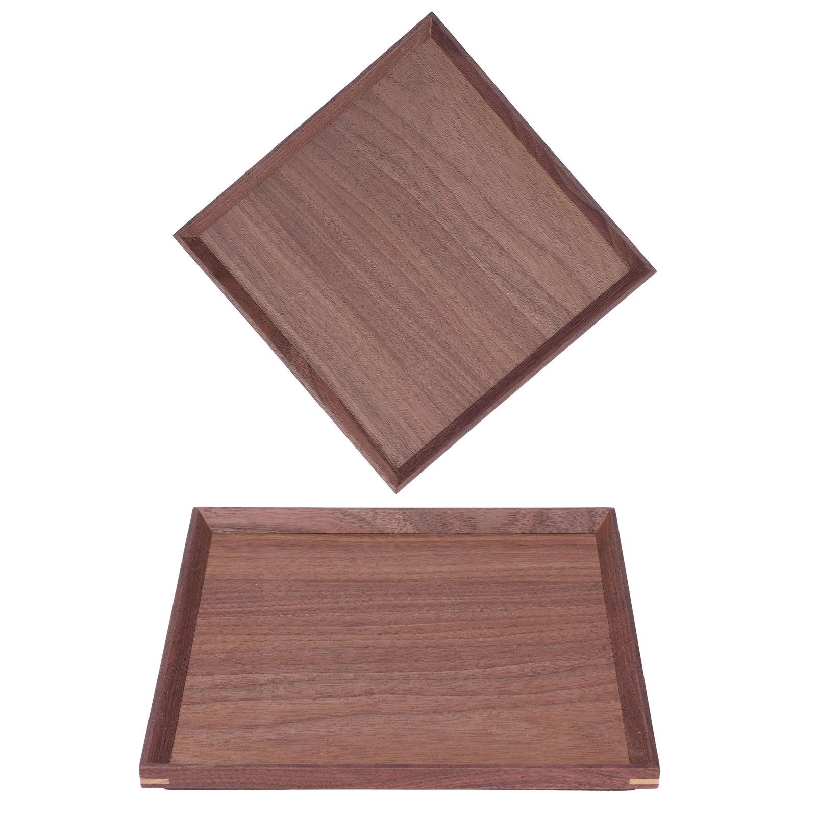 Wooden Tray Quadrate Shape Black Walnut Retro Classic Chinese Style Decorative Serving Tray for Tableware M V1294-YM0523-3118220049012