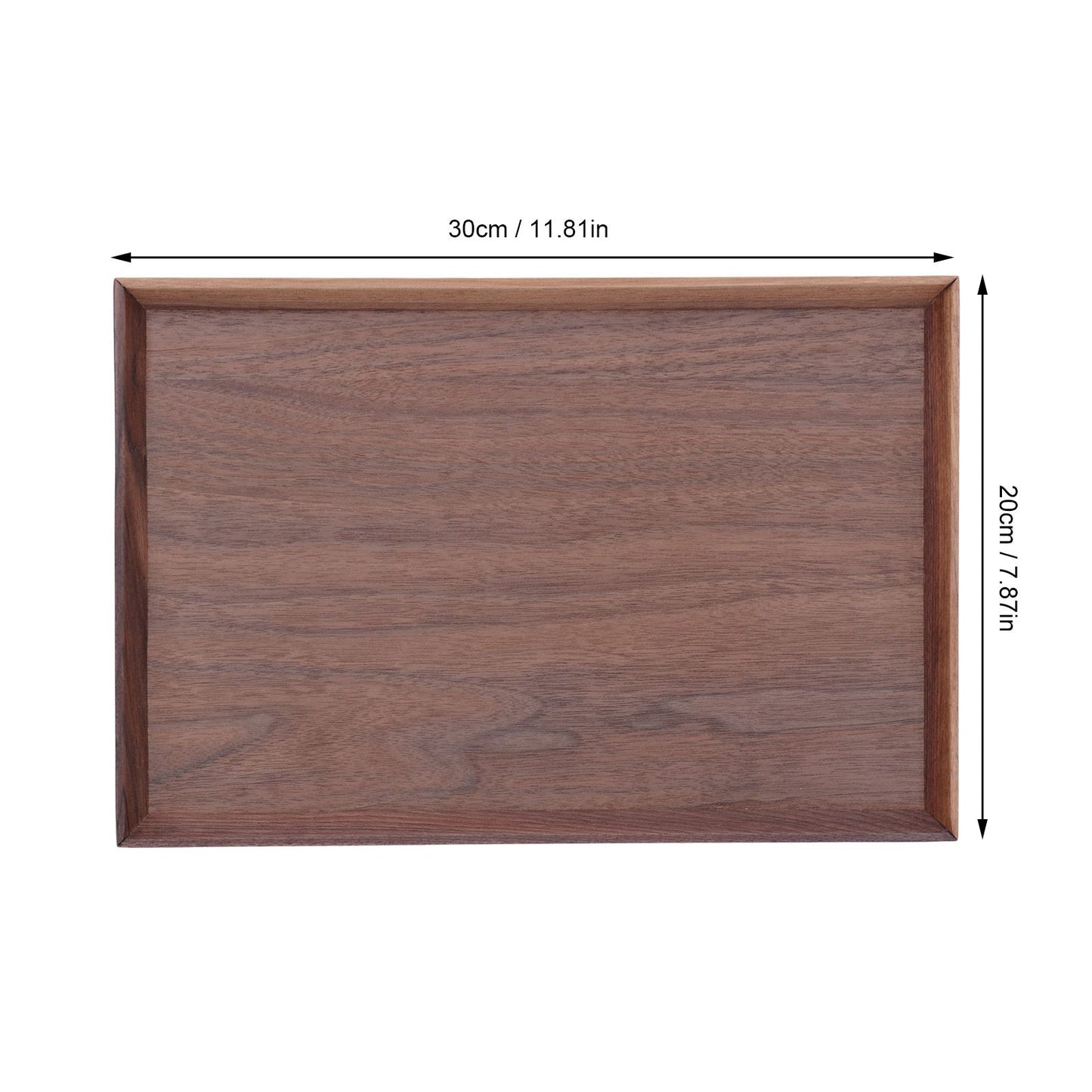Walnut Wooden Tray Rectangle Serving Tray Tenon Structure Chinese For Tea Fruit Dessert Bread S V1294-YM0523-3118220049111
