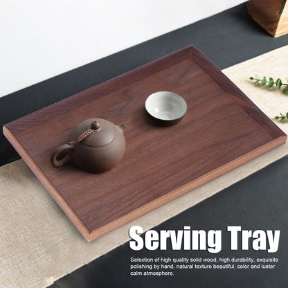 Walnut Wooden Tray Rectangle Serving Tray Tenon Structure Chinese For Tea Fruit Dessert Bread S V1294-YM0523-3118220049111