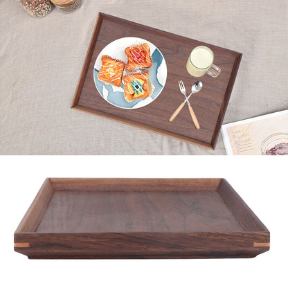 Walnut Wooden Tray Rectangle Serving Tray Tenon Structure Chinese For Tea Fruit Dessert Bread M V1294-YM0523-3118220049112