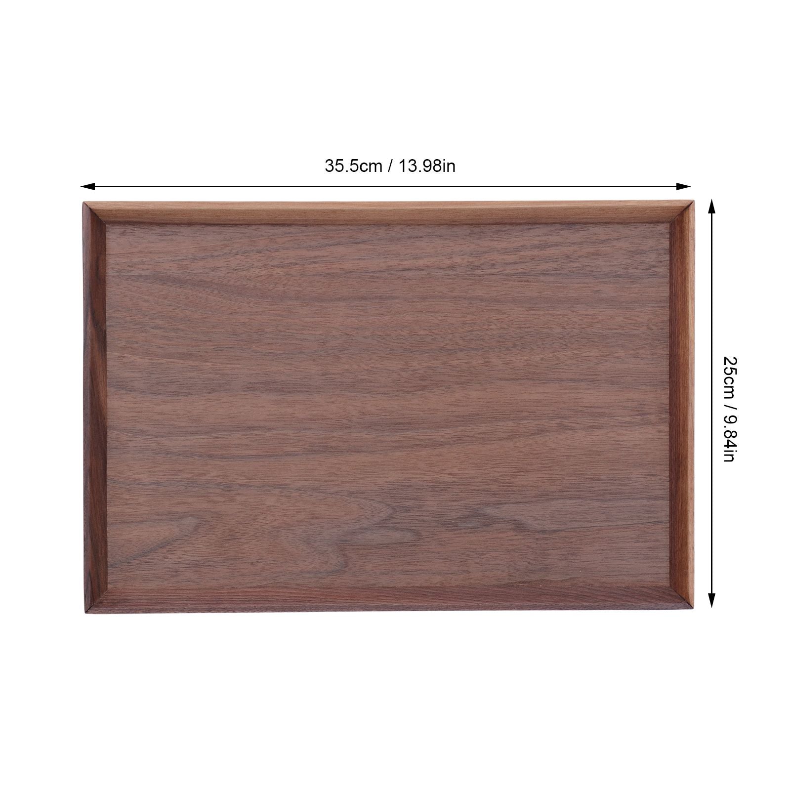 Walnut Wooden Tray Rectangle Serving Tray Tenon Structure Chinese For Tea Fruit Dessert Bread M V1294-YM0523-3118220049112