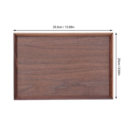 Walnut Wooden Tray Rectangle Serving Tray Tenon Structure Chinese For Tea Fruit Dessert Bread M V1294-YM0523-3118220049112