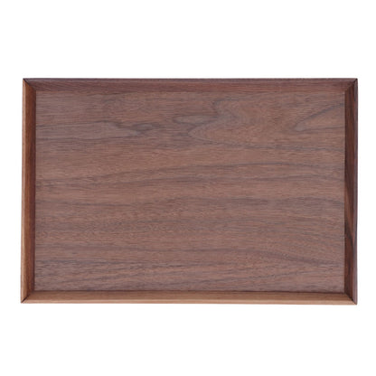 Walnut Wooden Tray Rectangle Serving Tray Tenon Structure Chinese For Tea Fruit Dessert Bread L V1294-YM0523-3118220049113