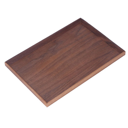Walnut Wooden Tray Rectangle Serving Tray Tenon Structure Chinese For Tea Fruit Dessert Bread L V1294-YM0523-3118220049113