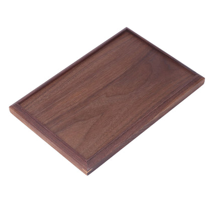 Walnut Wooden Tray Rectangle Serving Tray Tenon Structure Chinese For Tea Fruit Dessert Bread L V1294-YM0523-3118220049113