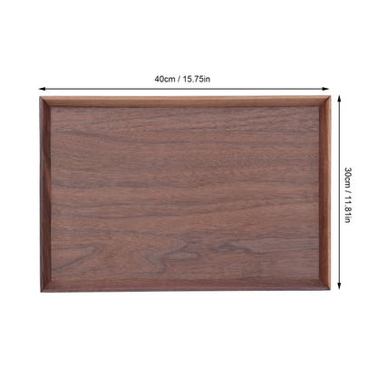 Walnut Wooden Tray Rectangle Serving Tray Tenon Structure Chinese For Tea Fruit Dessert Bread L V1294-YM0523-3118220049113