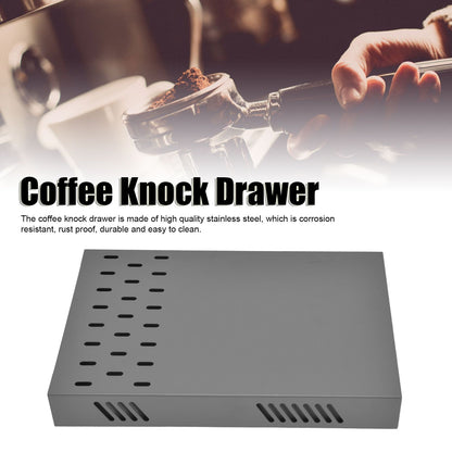 Coffee Knock Drawer Stainless Steel Detachable Prevent Slip Coffee Ground Knock Box for Cafe Home Gray V1294-YM0523-3118220051212