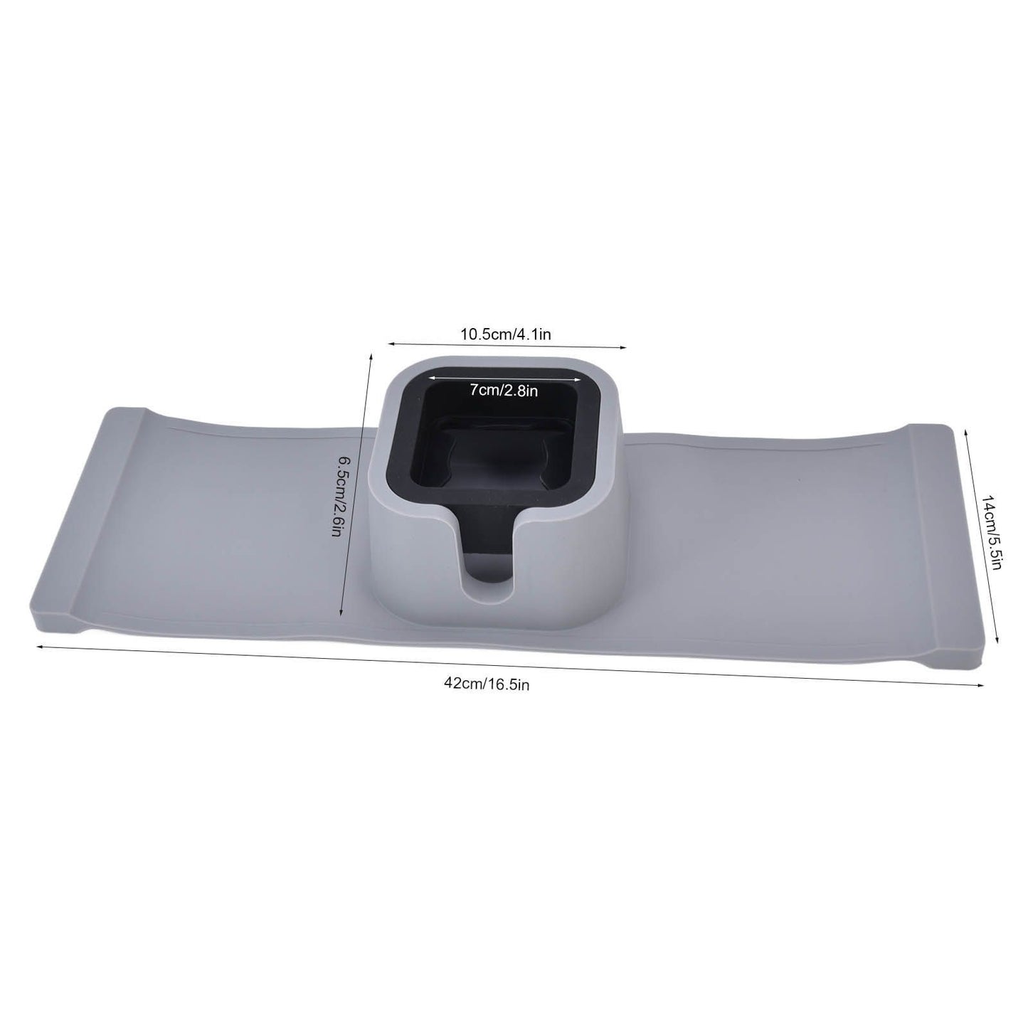 Cup Holder Couch Arm Cup Holder Sofa Arm Cup Tray Silicone Body for Living Room Balcony Gray V1294-YM0523-3118220051511