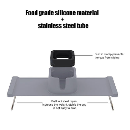 Cup Holder Couch Arm Cup Holder Sofa Arm Cup Tray Silicone Body for Living Room Balcony Gray V1294-YM0523-3118220051511