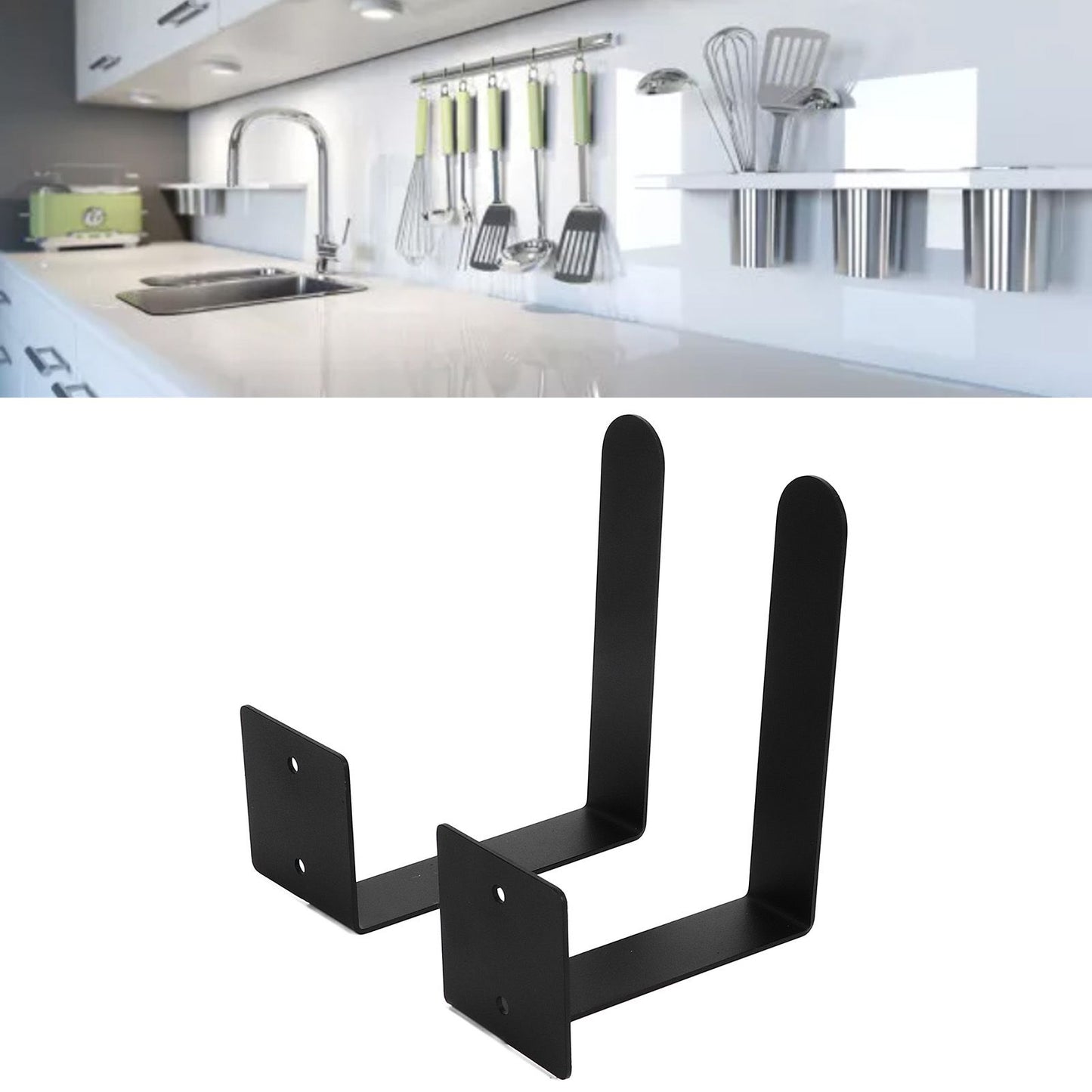 Wall Pot Lid Holder Rust Proof Hanging Cutting Board Storage Rack for Kitchen Utensil V1294-YM0523-3118220051711