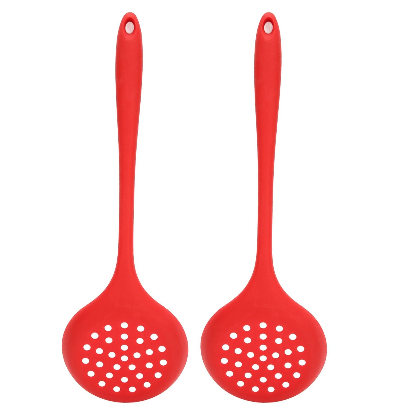 2Pcs Silicone Slotted Spoon Multifunction Soft Food Grade Silicone High Temperature Resistant Kitchen Ladle V1294-YM0523-3118220053411