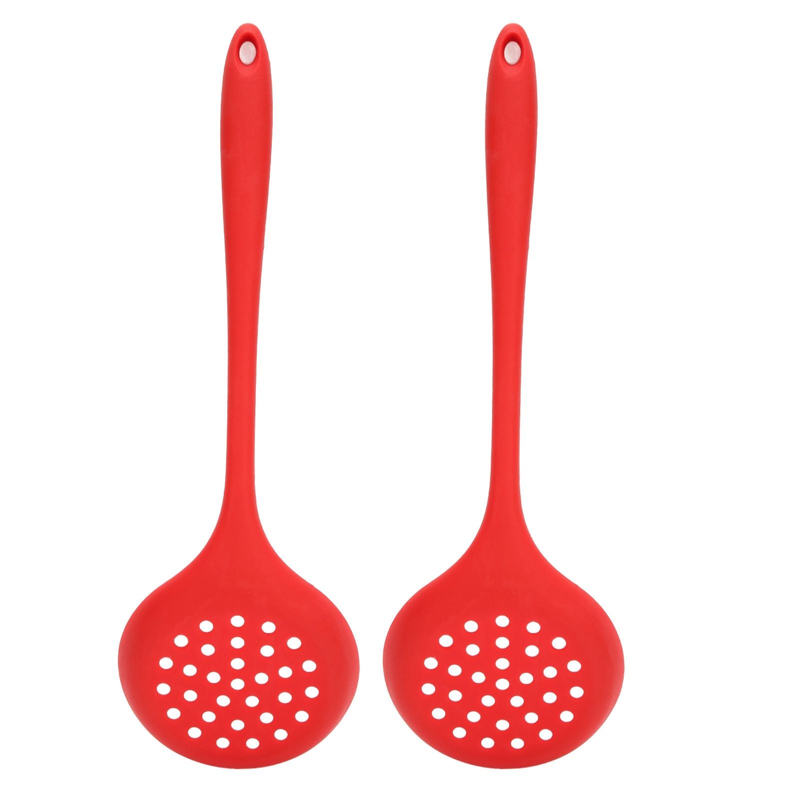 2Pcs Silicone Slotted Spoon Multifunction Soft Food Grade Silicone High Temperature Resistant Kitchen Ladle V1294-YM0523-3118220053411