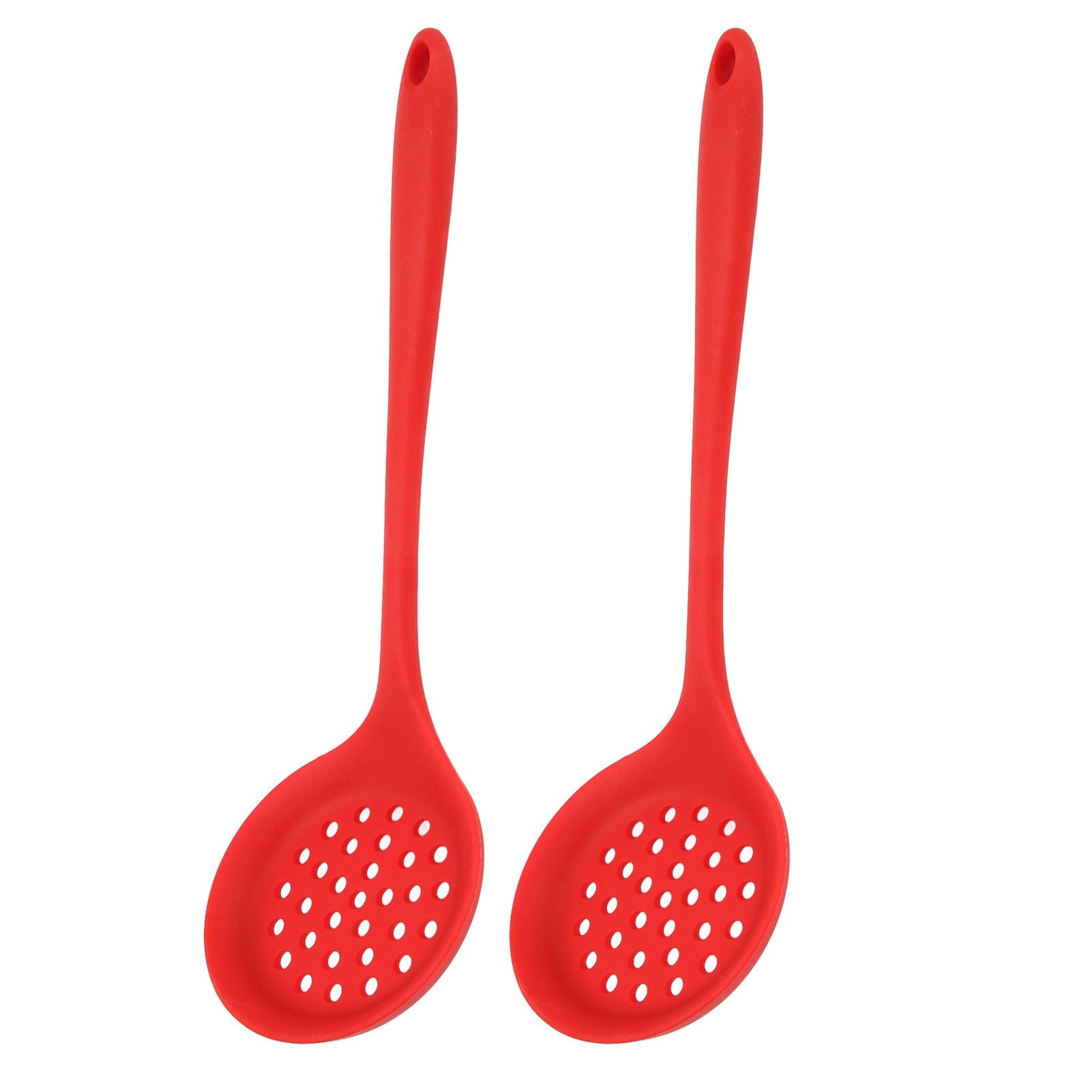 2Pcs Silicone Slotted Spoon Multifunction Soft Food Grade Silicone High Temperature Resistant Kitchen Ladle V1294-YM0523-3118220053411
