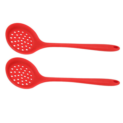 2Pcs Silicone Slotted Spoon Multifunction Soft Food Grade Silicone High Temperature Resistant Kitchen Ladle V1294-YM0523-3118220053411