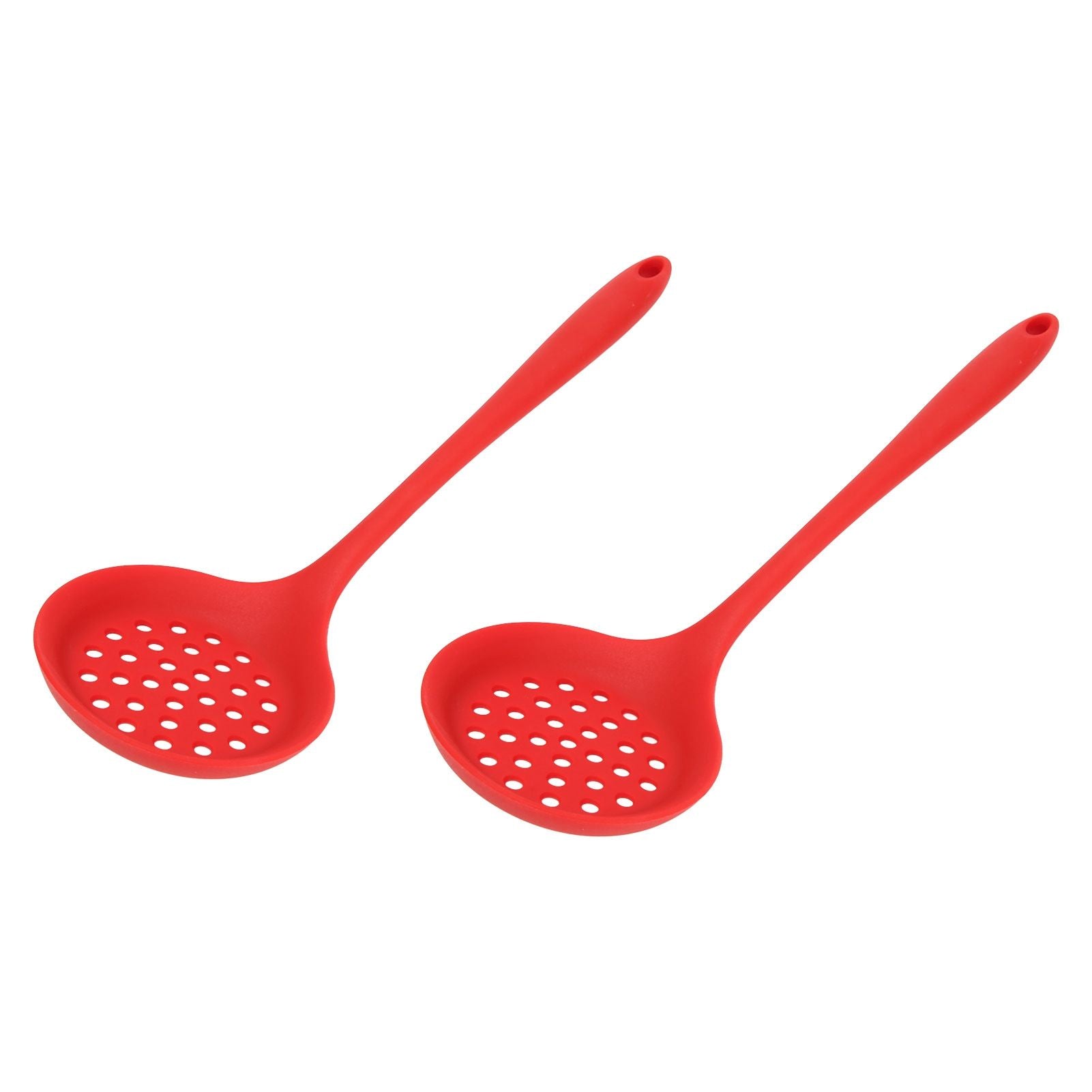 2Pcs Silicone Slotted Spoon Multifunction Soft Food Grade Silicone High Temperature Resistant Kitchen Ladle V1294-YM0523-3118220053411